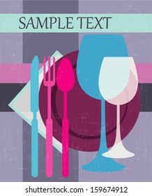 Abstract vintage menu template