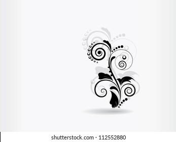 abstract vintage ornamental background in vector with floral elements