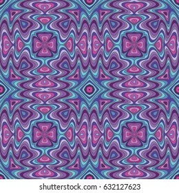 Abstract vintage ornamental patch seamless pattern. Vector mosaic background