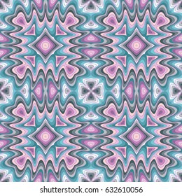 Abstract vintage ornamental patch seamless pattern. Vector mosaic background