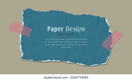Abstract Vintage Paper Ripped Frame Design Template