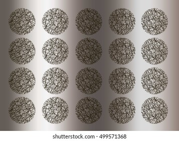 Abstract Vintage pattern background. Hand drawn vector snowflakes for calendar, poster, textile. Colored sketch illustration