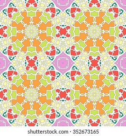 Abstract vintage pattern. Good for tiles, printing on paper and fabric.
