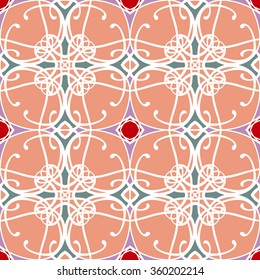Abstract vintage pattern. Good for tiles, printing on paper and fabric.
