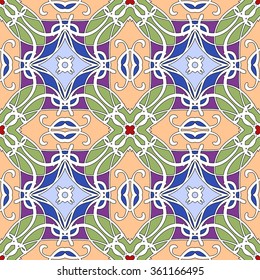 Abstract vintage pattern. Good for tiles, printing on paper and fabric.
