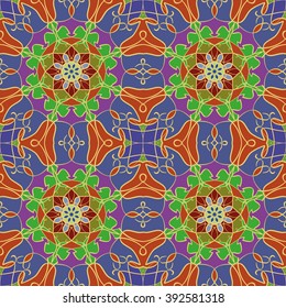 Abstract vintage pattern. Good for tiles, printing on paper and fabric.