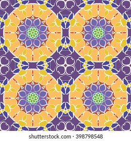 Abstract vintage pattern. Good for tiles, printing on paper and fabric.