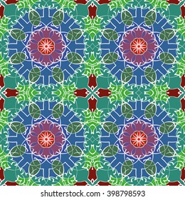 Abstract vintage pattern. Good for tiles, printing on paper and fabric.