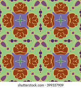 Abstract vintage pattern. Good for tiles, printing on paper and fabric.