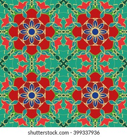 Abstract vintage pattern. Good for tiles, printing on paper and fabric.