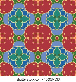 Abstract vintage pattern. Good for tiles, printing on paper and fabric.