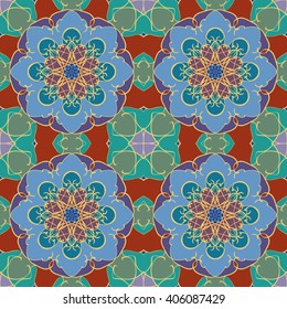 Abstract vintage pattern. Good for tiles, printing on paper and fabric.