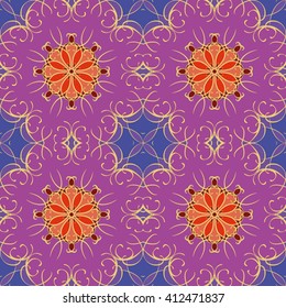 Abstract vintage pattern. Good for tiles, printing on paper and fabric.