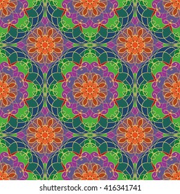 Abstract vintage pattern. Good for tiles, printing on paper and fabric.
