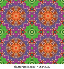 Abstract vintage pattern. Good for tiles, printing on paper and fabric.