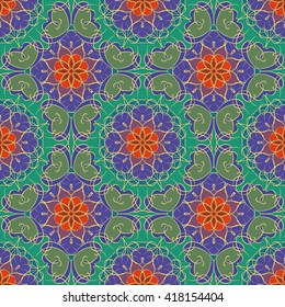 Abstract vintage pattern. Good for tiles, printing on paper and fabric.