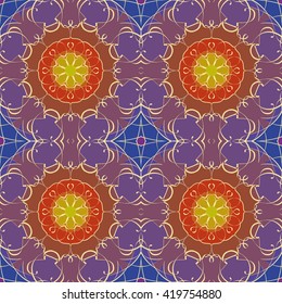 Abstract vintage pattern. Good for tiles, printing on paper and fabric.