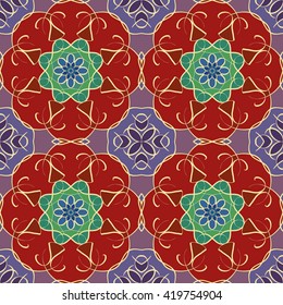 Abstract vintage pattern. Good for tiles, printing on paper and fabric.