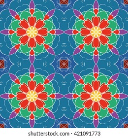 Abstract vintage pattern. Good for tiles, printing on paper and fabric.