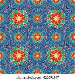 Abstract vintage pattern. Good for tiles, printing on paper and fabric.