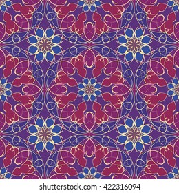Abstract vintage pattern. Good for tiles, printing on paper and fabric.