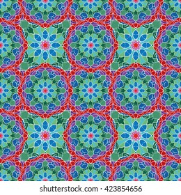Abstract vintage pattern. Good for tiles, printing on paper and fabric.