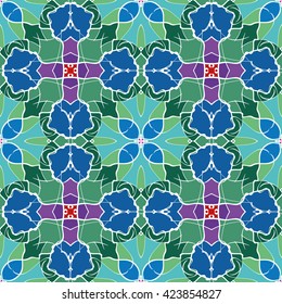 Abstract vintage pattern. Good for tiles, printing on paper and fabric.