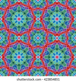 Abstract vintage pattern. Good for tiles, printing on paper and fabric.