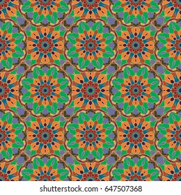 Abstract vintage pattern. Good for tiles, printing on paper and fabric.