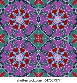 Abstract vintage pattern. Good for tiles, printing on paper and fabric.