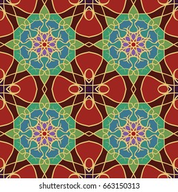 Abstract vintage pattern. Good for tiles, printing on paper and fabric.