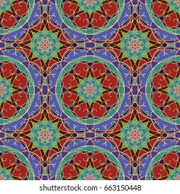 Abstract vintage pattern. Good for tiles, printing on paper and fabric.