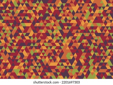 Abstract Vintage Pattern Triangle background texture geometric, red vector decoration design illustration with copy space.