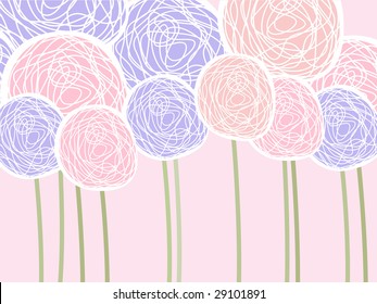 abstract vintage pink background with roses