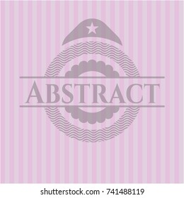 Abstract vintage pink emblem