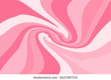 Abstractas patrón ondulado rosa vintage, textura de caramelo, gradación de color claro groovy fondo. Fondo de pantalla rosa desnudo estético lindo con remolino geométrico elegante.