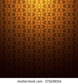 Abstract vintage retro background with gradient dark light gold color vector