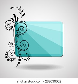 abstract vintage retro floral background in vector with floral elements and place for your text