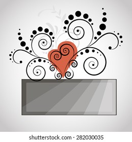 abstract vintage retro floral background in vector with floral elements and place for your text