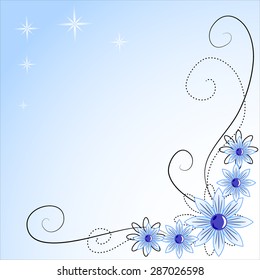 abstract vintage retro floral background in vector with floral elements. Congratulation card.