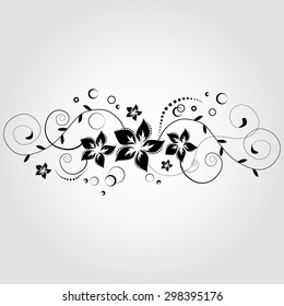 abstract vintage retro floral background in vector with floral elements