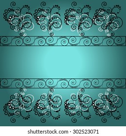 abstract vintage retro floral background in vector 