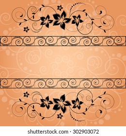 abstract vintage retro floral background in vector with floral elements