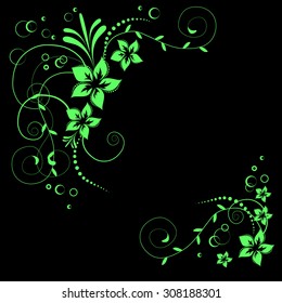abstract vintage retro floral background in vector with floral elements