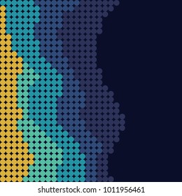 Fondo Abstractas del patrón del círculo de la onda retro de la vendimia, Ilustración vectorial
