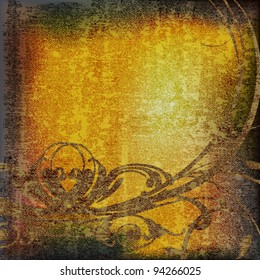 Abstract vintage scorched parchment vector background
