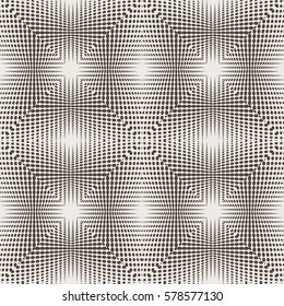 Abstract vintage seamless background, geometric wallpaper pattern . Monochrome vector illustration.