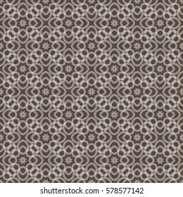 Abstract vintage seamless background, geometric wallpaper pattern . Monochrome vector illustration.