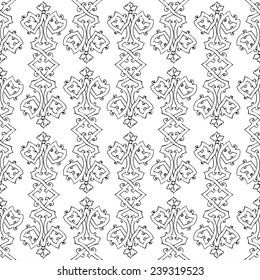 Abstract vintage seamless damask pattern