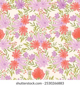 Abstrato Vintage sem emenda projeto padrão floral